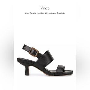 Vince kitten heel large straps sandals
